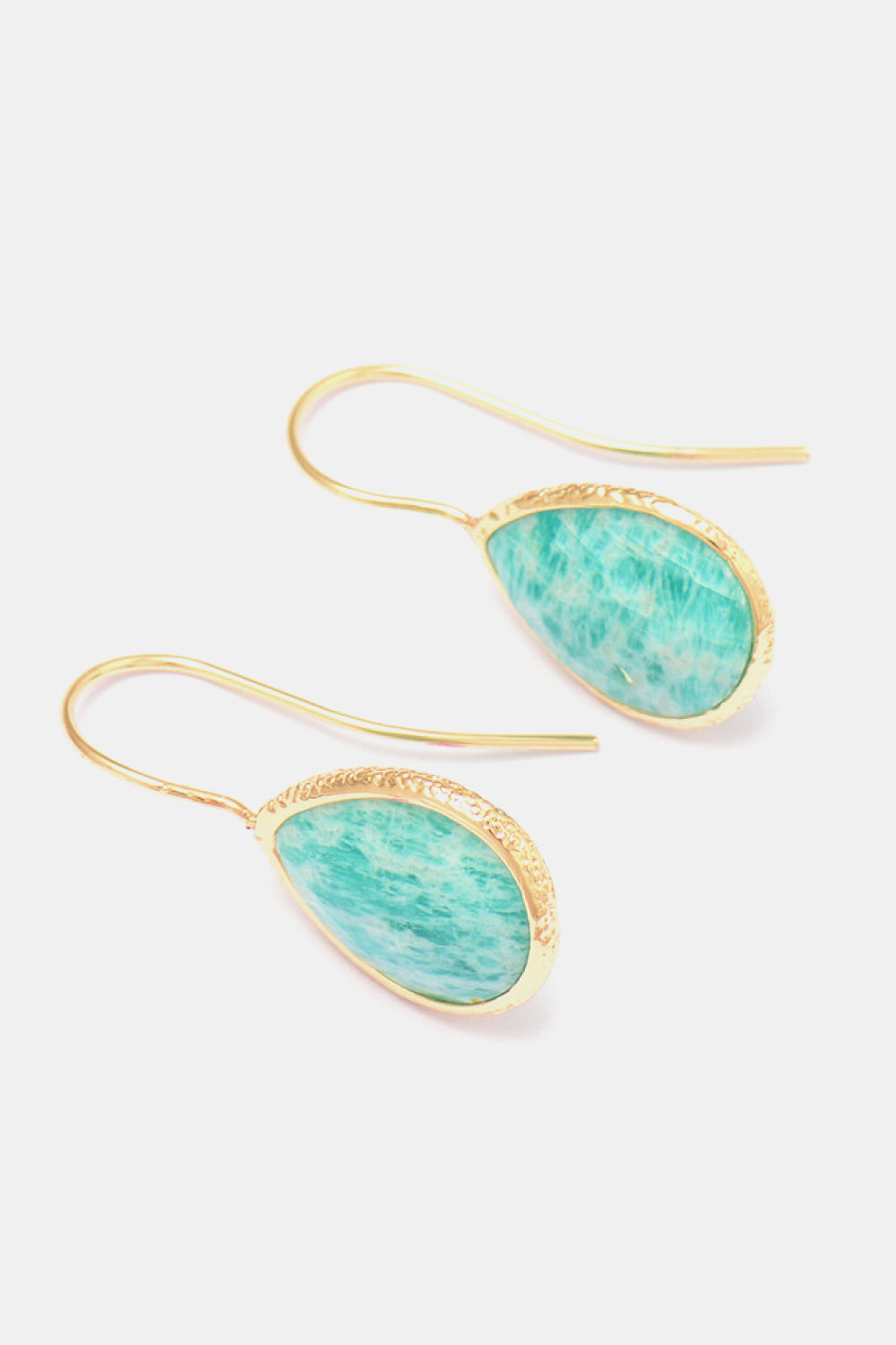 Natural Stone Teardrop Earrings