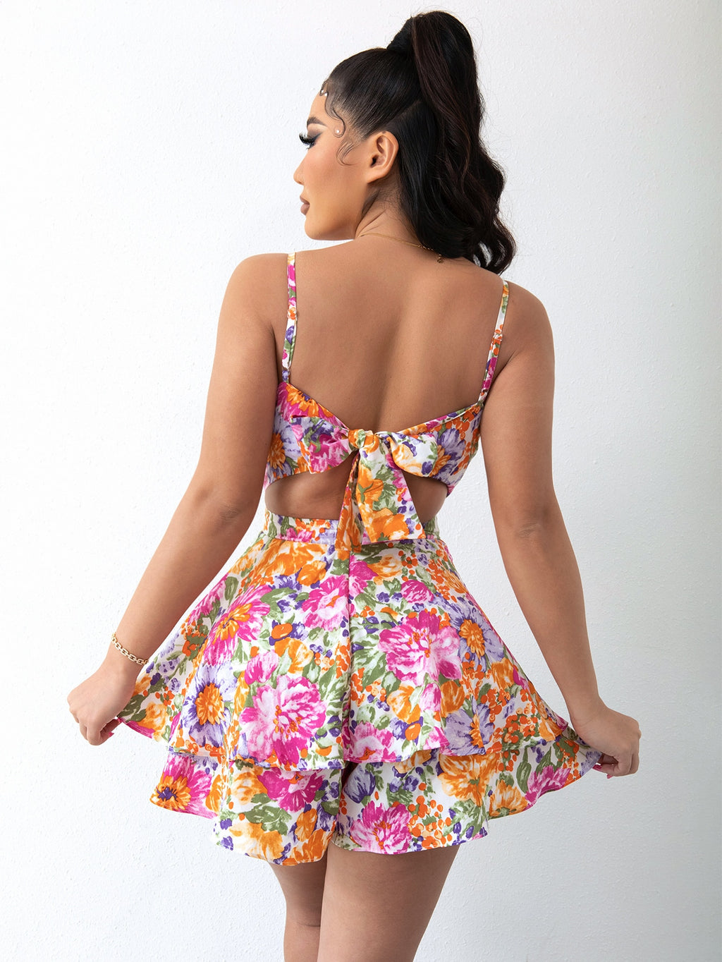 Floral Tie Back Romper