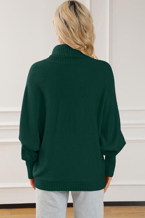 “Merry” Letter High Neck Sweater