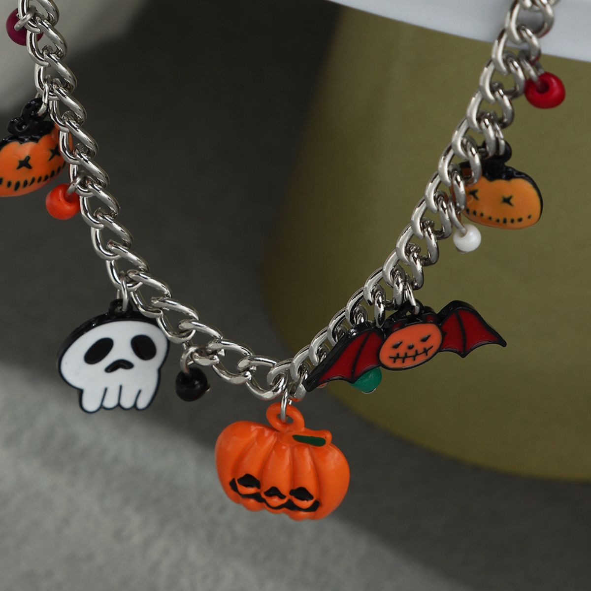 Halloween Charm Bracelet and Necklace Set