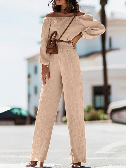 Off Shoulder Pants Set