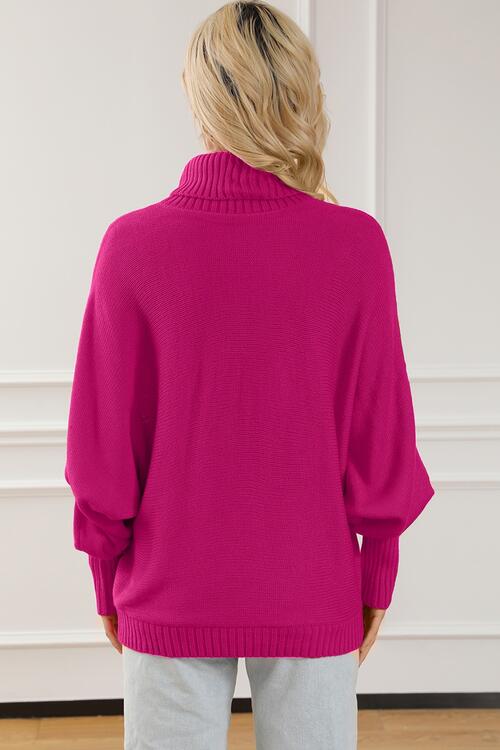 “Merry” Letter High Neck Sweater