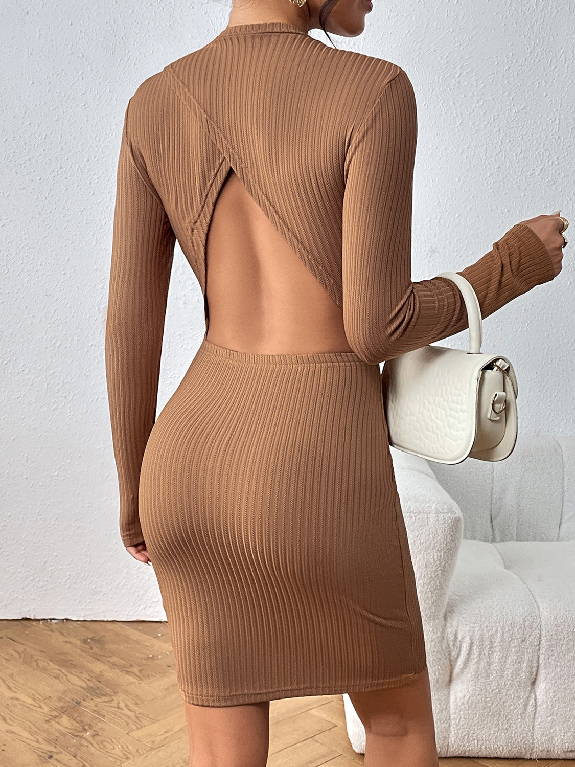 Cutout Ribbed Dress