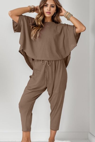 High-Low Top and Pants Set