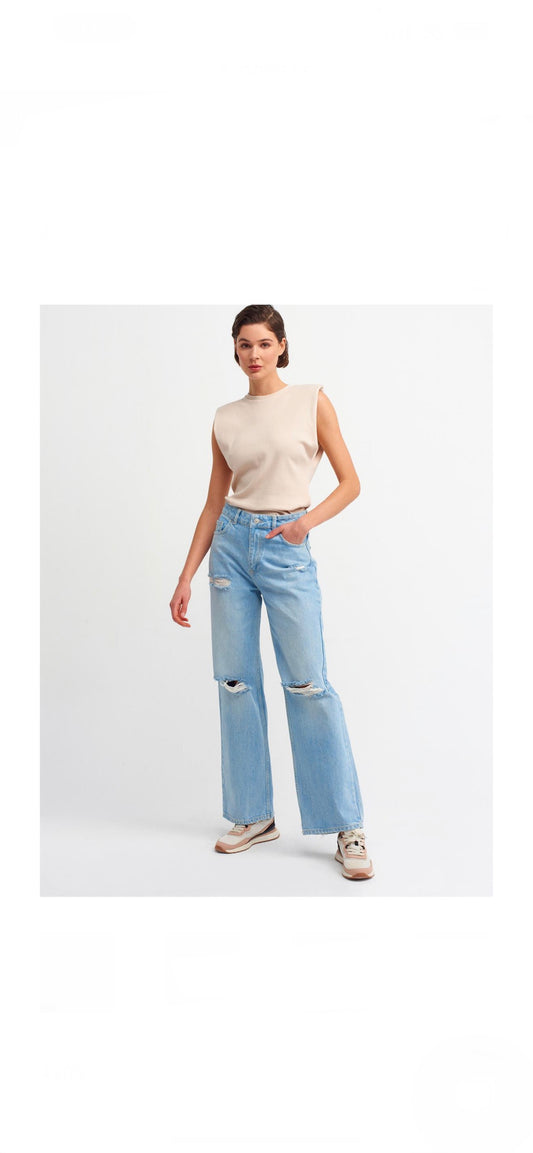 Four Laser Wide Leg Trousers