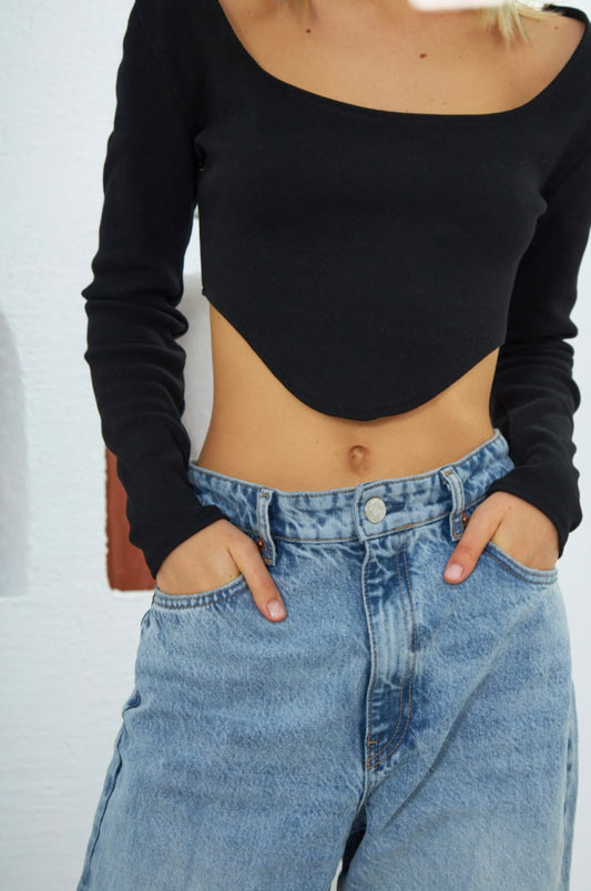 Moon Skinny Crop Top